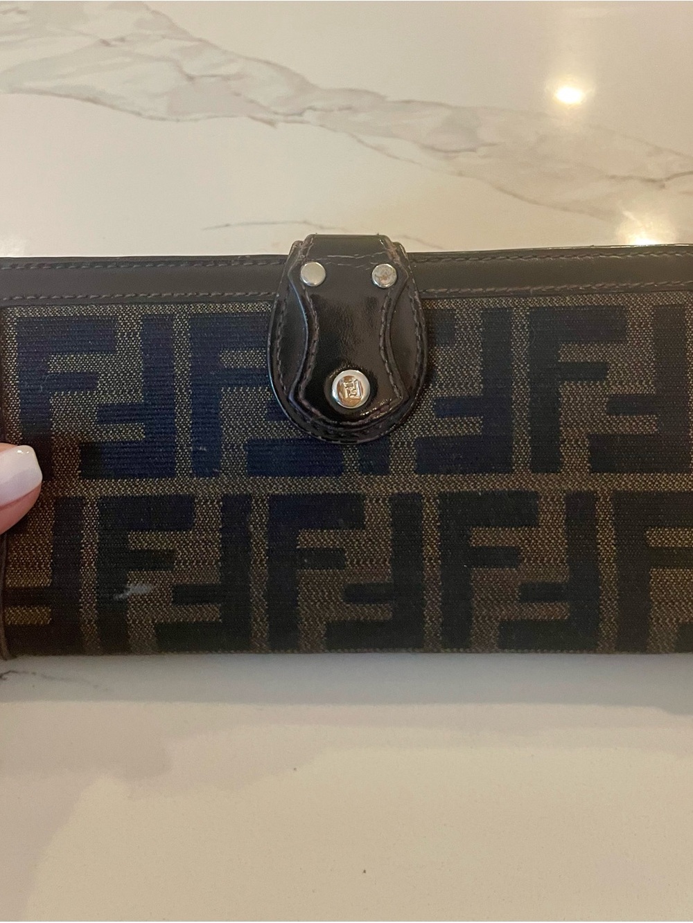 Genuine , authentic Fendi Continental Wallet - Brown and Black